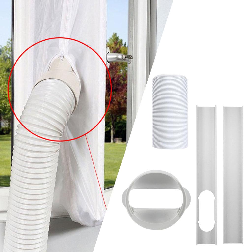 Air Conditioner Window Kit with Exhaust Hose Wind Shield
