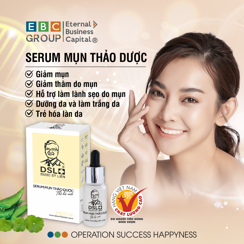 [DSL] Serum mụn thảo dược (15g), giảm mụn, giảm thâm, nhanh lành sẹo, dưỡng da, dịu da, mụn trứng cá, trắng da