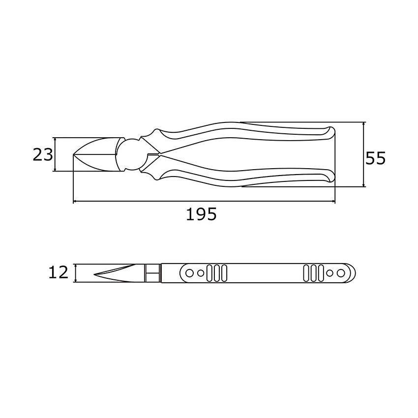 Kìm Cắt Lưỡi Mỏng Victor ZU70-175, Made In Japan