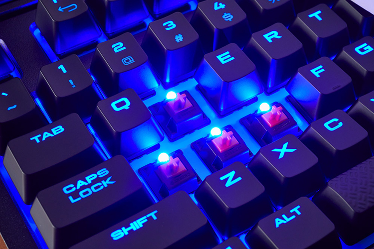 Bàn Phím Cơ Không Dây Corsair K63 LED Blue Cherry MX Red Switch Tenkeyless - Hàng Chính Hãng