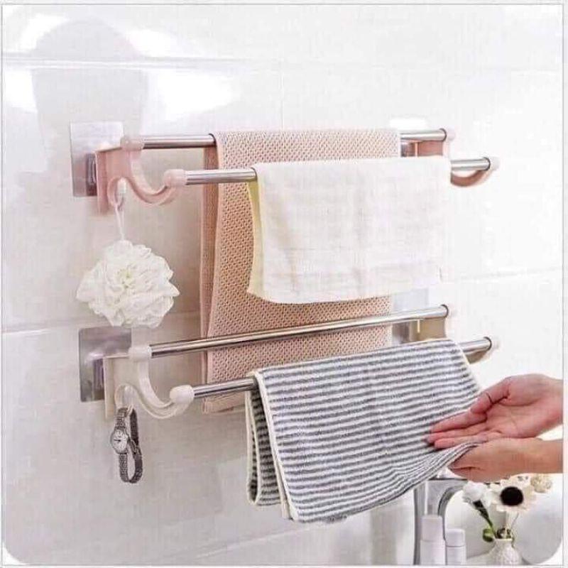 Giá, móc treo khăn dán tường dùng trong phòng tắm,nhà vệ sinh