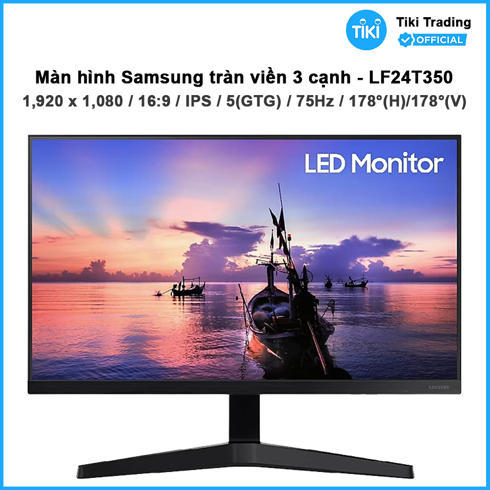 Màn hình máy tính Samsung LF24T350FHEXXV 24 inch FHD 75Hz - Hàng Chính Hãng