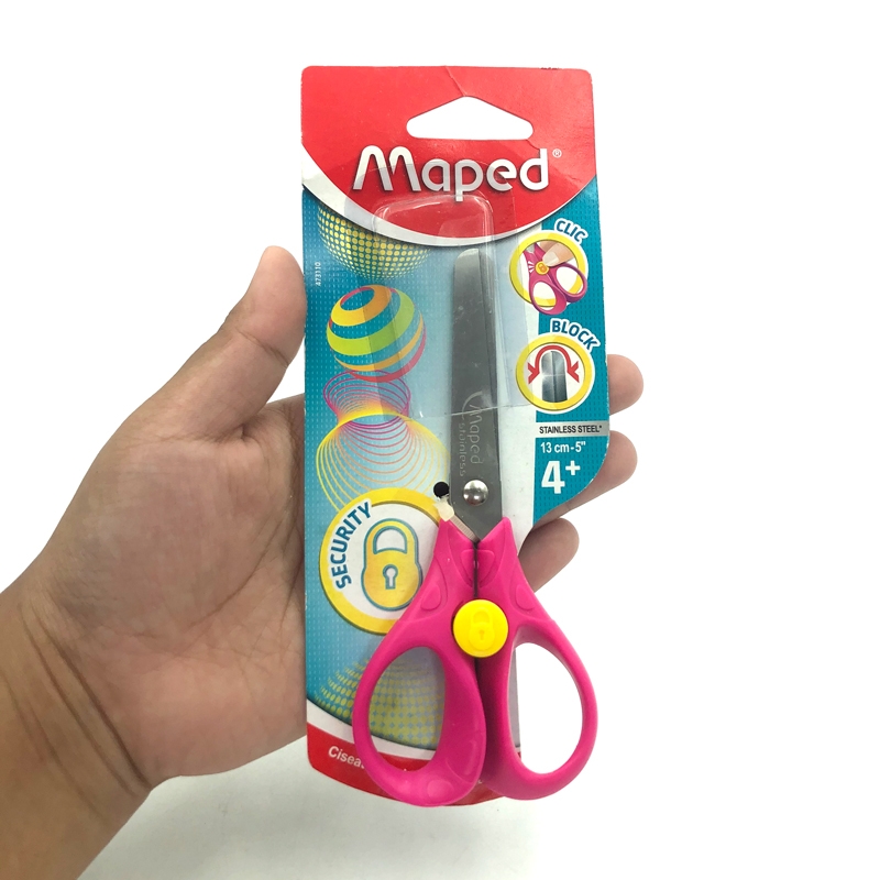 Kéo Maped Secutity 3D 473110 13cm - Mẫu 3 - Màu Hồng