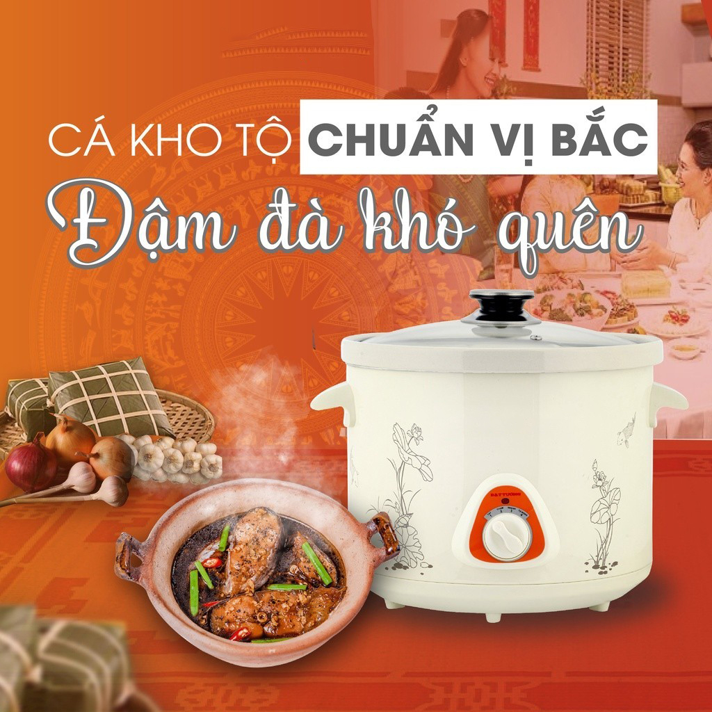 Nồi Nấu Cháo Cho Bé Nấu Chậm, Nồi Kho Cá Điện Giữ Nguyên Chất Dinh Dưỡng
