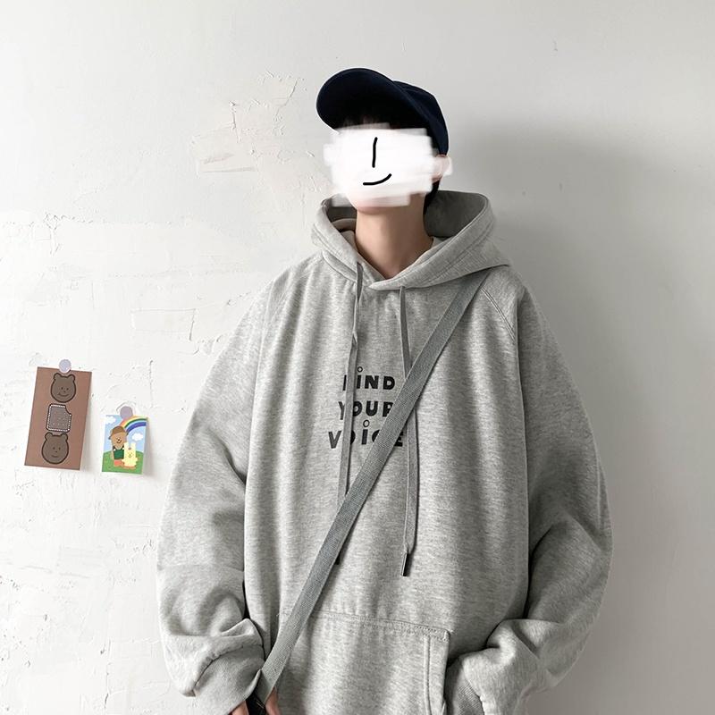 Áo hoodie tay dài phong cách hip hop đường phố Nhật Bản cho nam với 3 màu (M-5XL)