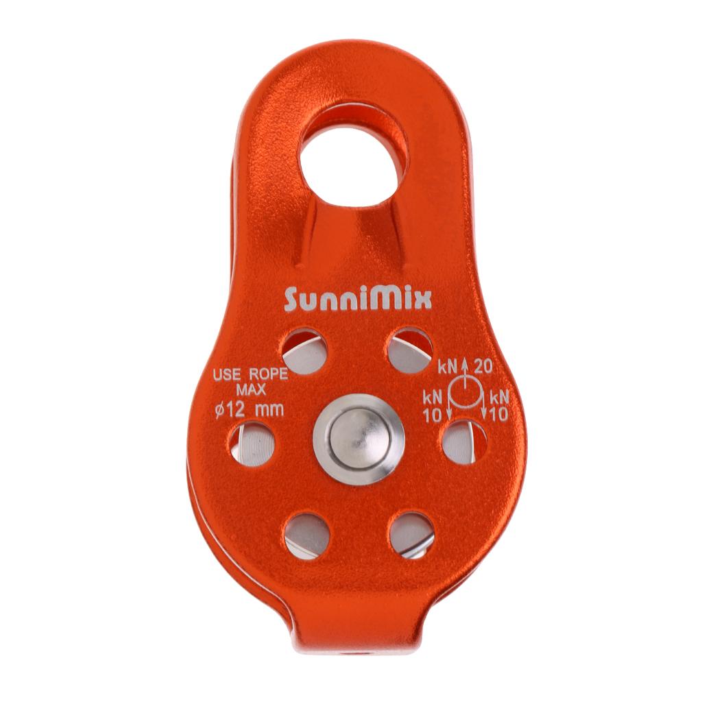 General Purpose Fixed Side Single Climbing Pulley for 8-12mm Rope