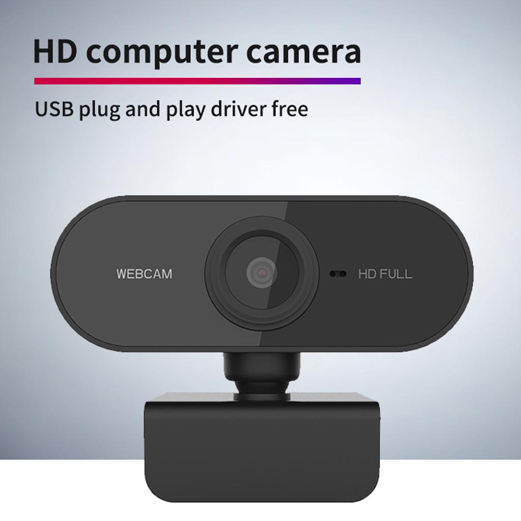 2xSmart Rotatable HD Webcam PC Desktop Laptop Plug & Play Web Camera Cam