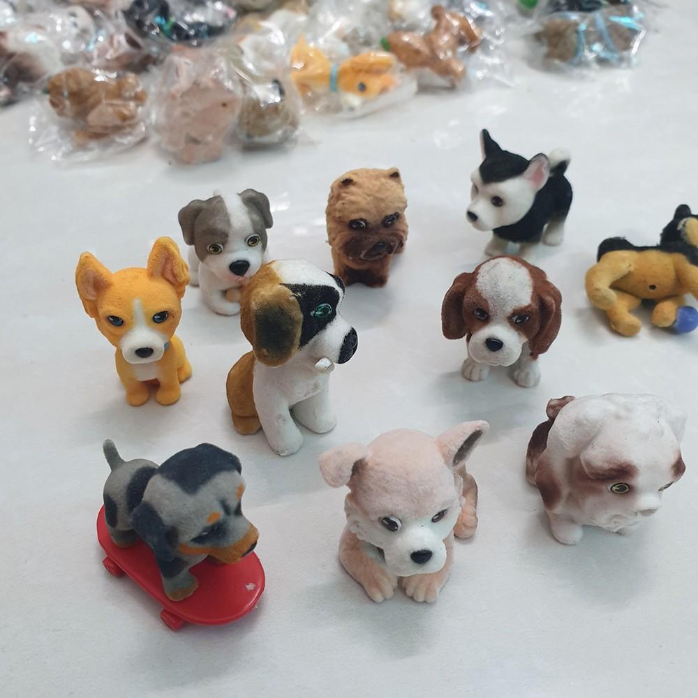 Bộ sưu tập mô hình 10 chú chó vui nhộn mini nhiều màu sắc dễ thương cho bạn trưng bày, trang trí tiểu cảnh Vacimall