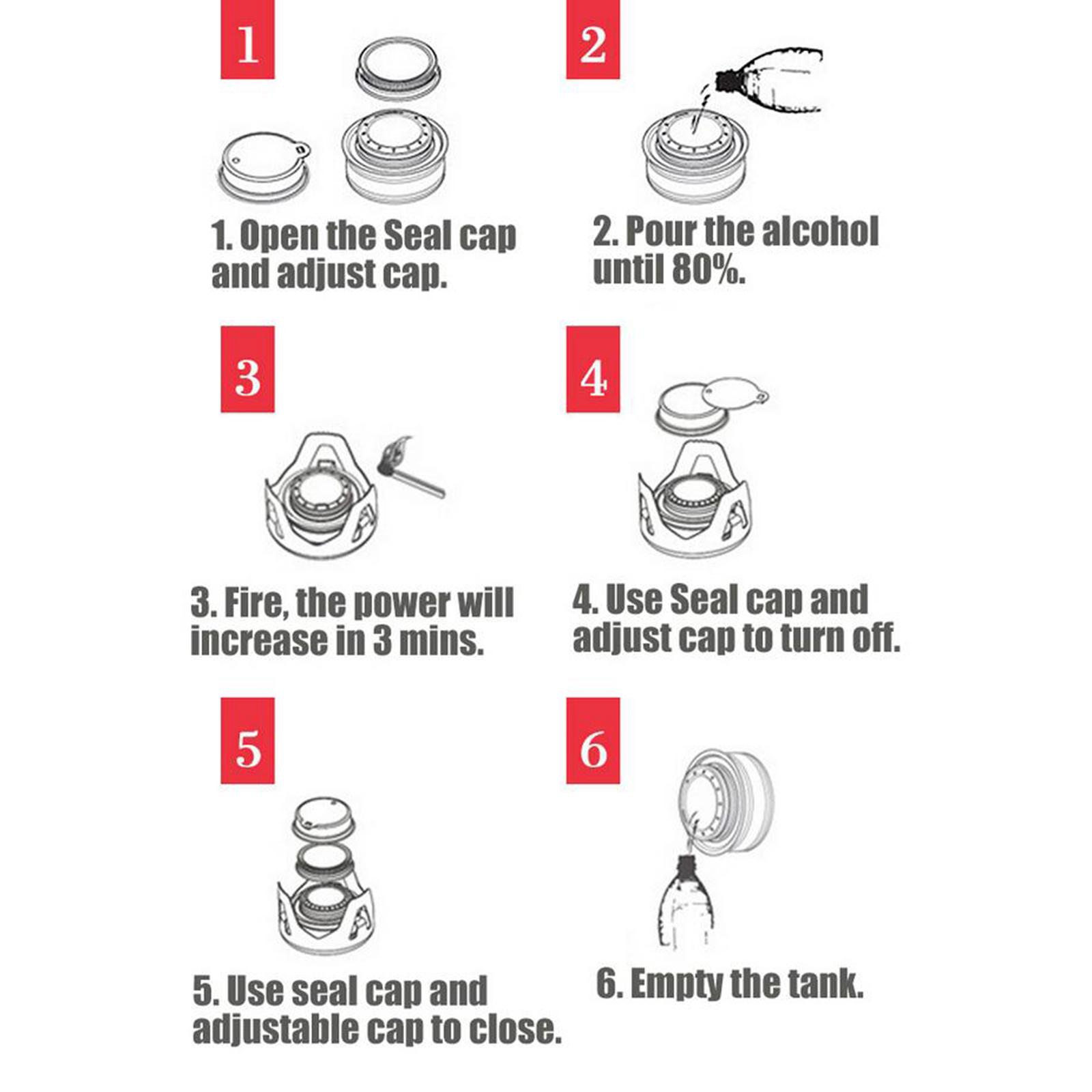 Portable Outdoor Alcohol Stove Burner Lightweight Furnace for Camping Picnic