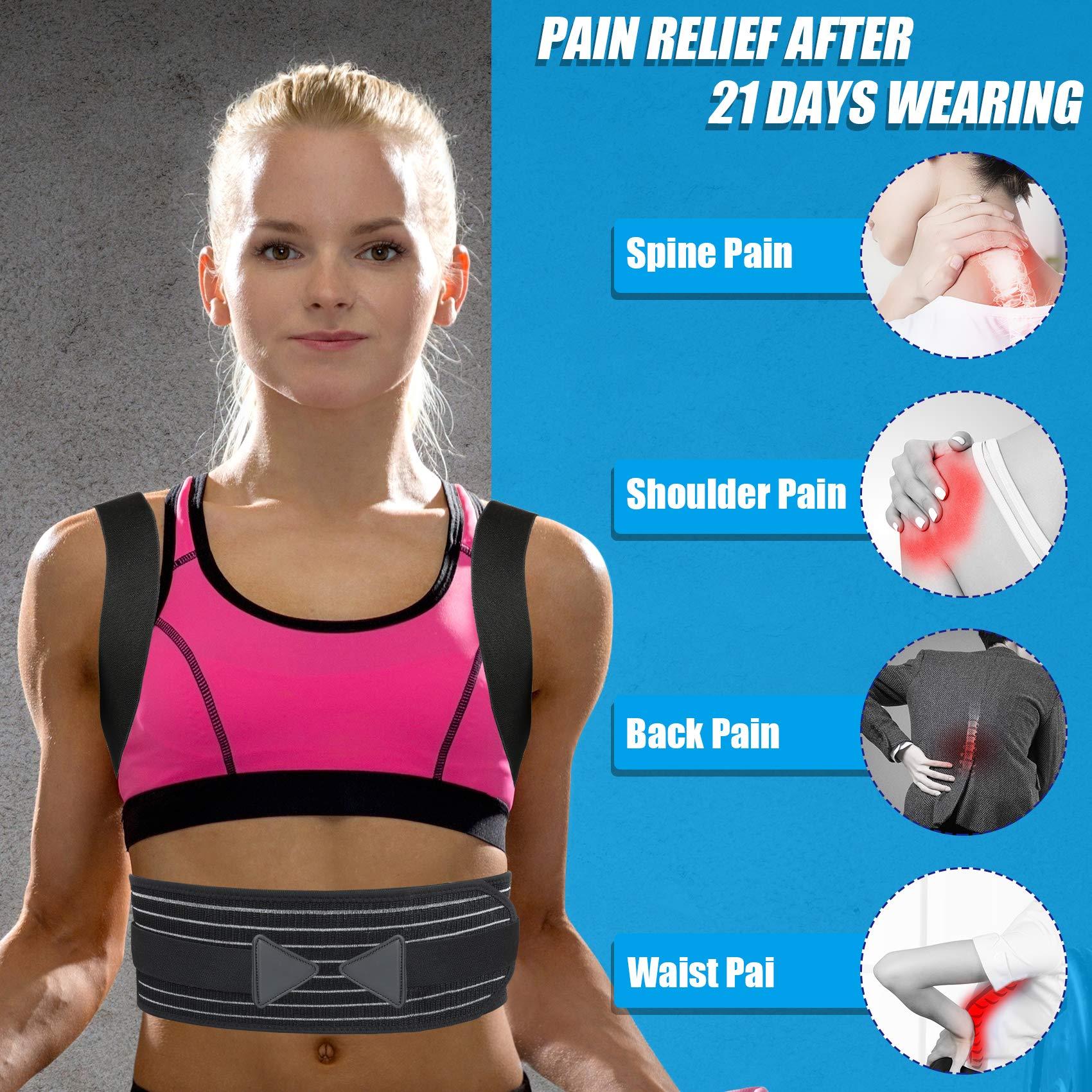 Quay lại thẳng với các thanh chống hỗ trợ Back Băng tư thế sửa chữa cho nam và nữ cải thiện tư thế và giảm đau từ vòng eo vai lưng