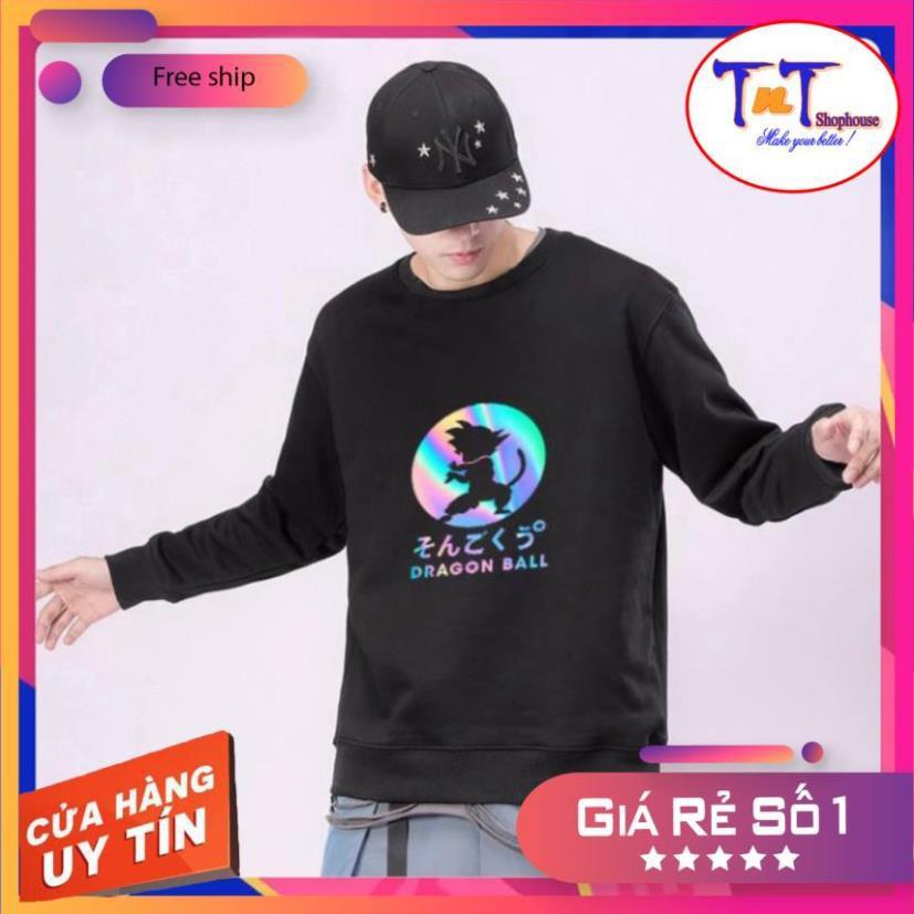 AS44 Áo Sweater Dragon Ball Phản Quang, Aó Nỉ Dài Tay Nam Nữ Cá Tính thời trang cao cấp