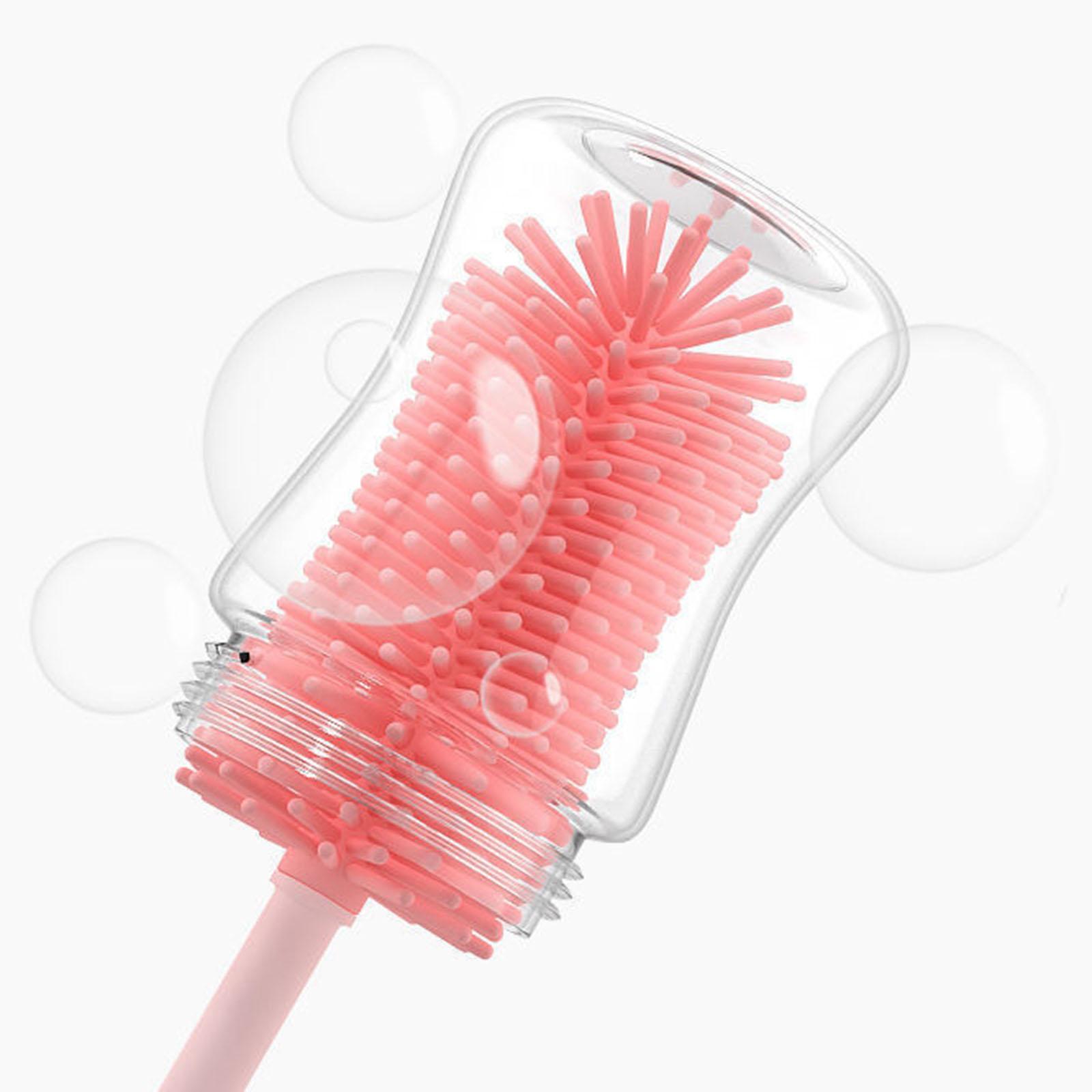 3 Pieces Silicone Bottle Cleaning Brush Detachable for Containers Sippy Cups