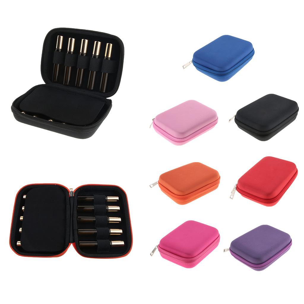 Portable Travel Zipper Essential Oil Bag Carrying Storage Case for 10 Pieces 10ml