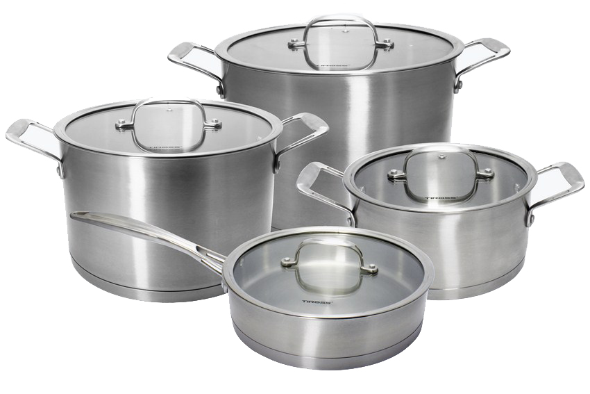 Bộ nồi inox 4 nồi 5 đáy Tiross TS871 - Hàng chính hãng