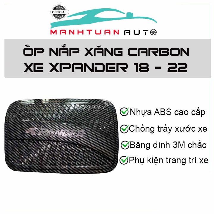 Ốp nắp xăng cacbon xe Xpander 2018- 2021 Vân carbon cao cấp