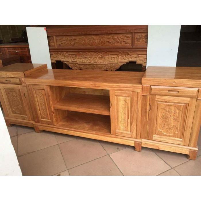 Kệ tivi nhô gỗ đinh hương