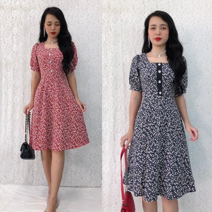 Đầm Xòe Hoa Nhí