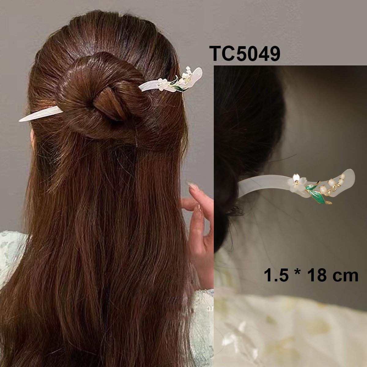 GOTI Trâm Cài Phong Cách Cổ Trang Dành Cho Nữ Hiện Đại -Trâm Búi Tóc Hình Hoa Lá  Sang Trọng TC593