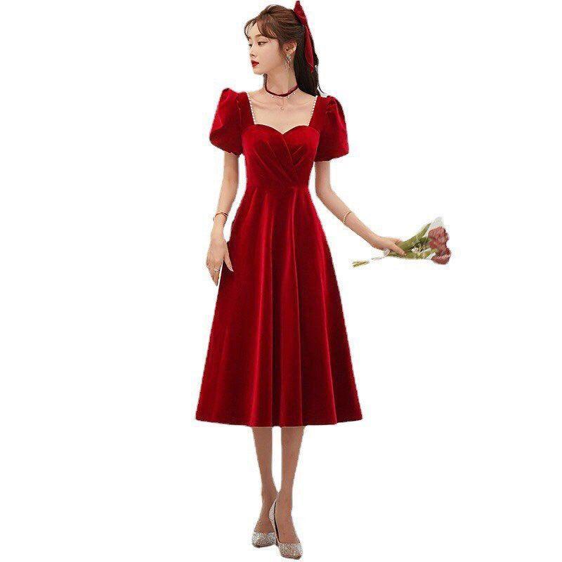 ĐẦM XÒE ĐỎ PHỐI HẠT TRAI