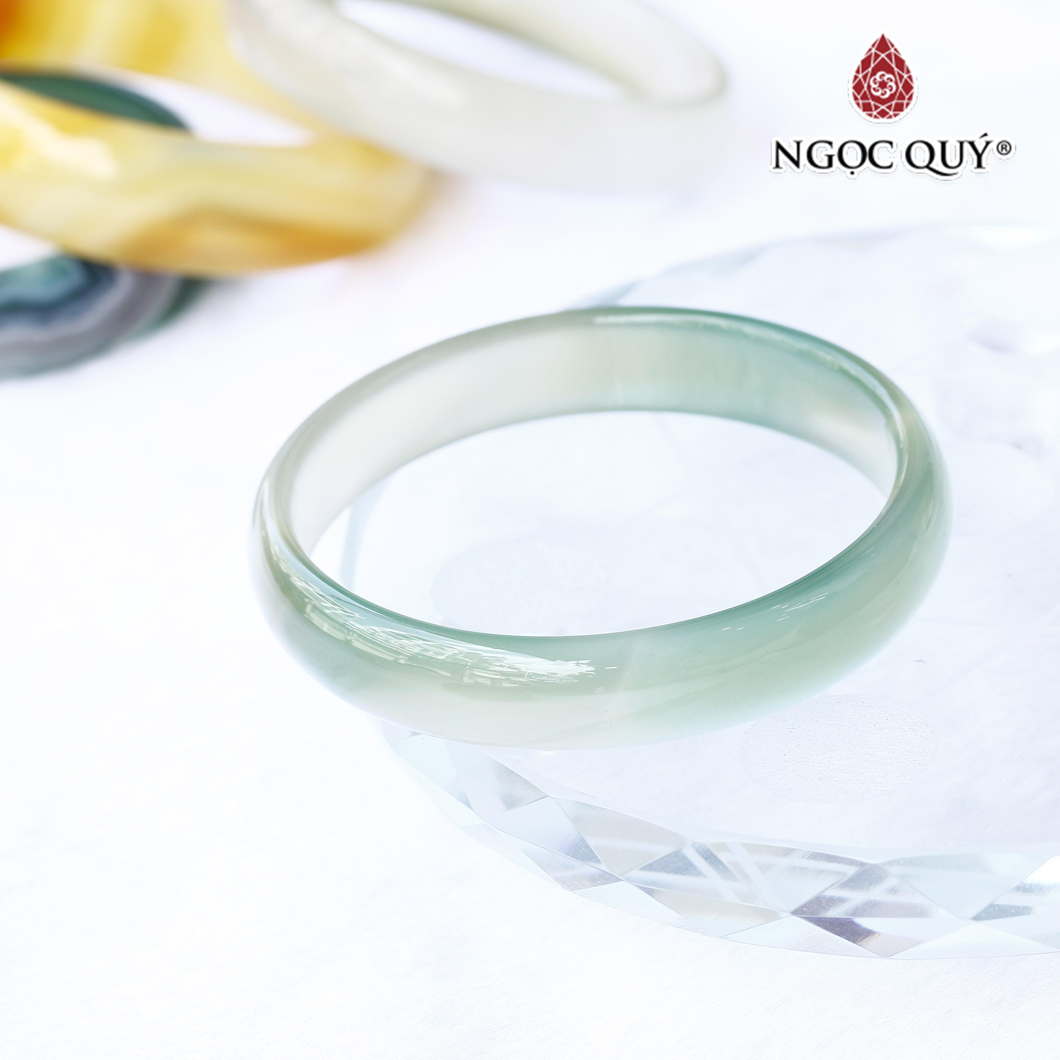 Vòng đá mã não xanh lá Ni56 - Ngọc Quý Gemstones