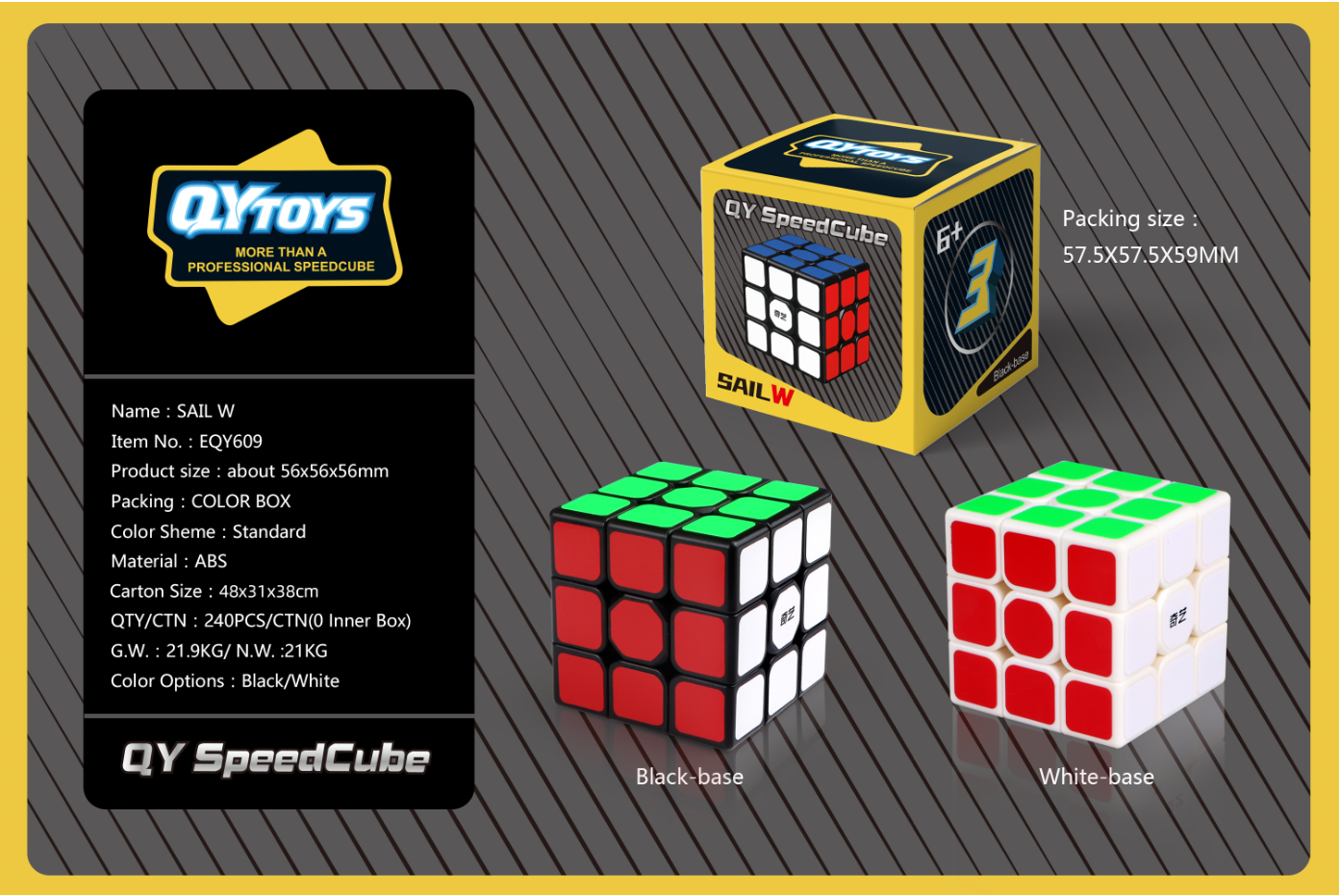 Khối Rubik Sail W 3x3, Đồ chơi Rubik Phát Triển Tư Duy, Sáng Tạo EQY609 – QYToys