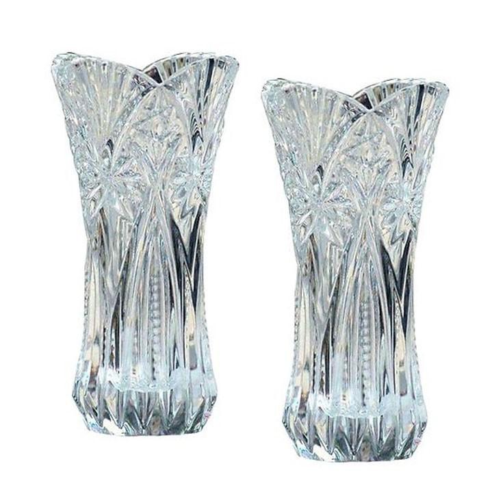 Bình bông lọ hoa thủy tinh cao 25cm TRẮNG