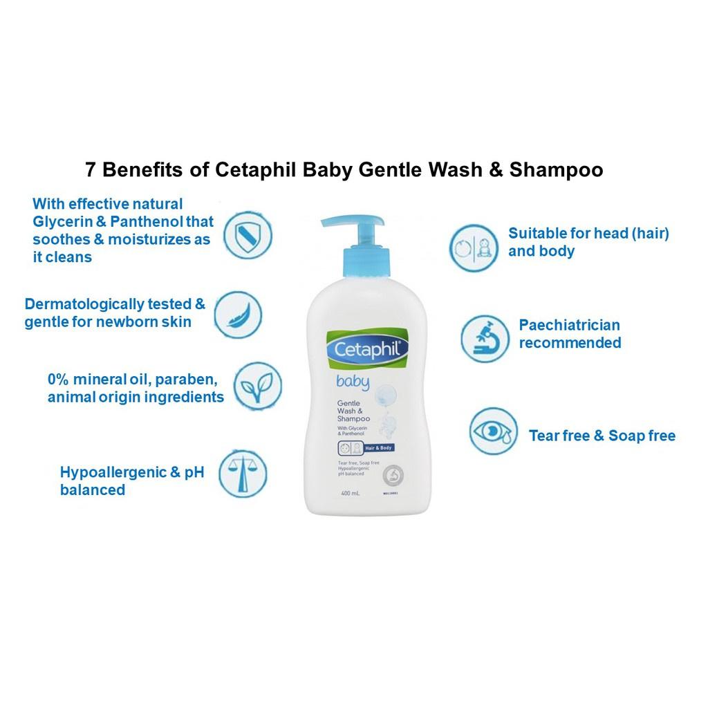 Sữa tắm cho bé Cetaphil Baby Gentle Wash And Shampoo With Glycerin & Panthenol 230ml - 400ml