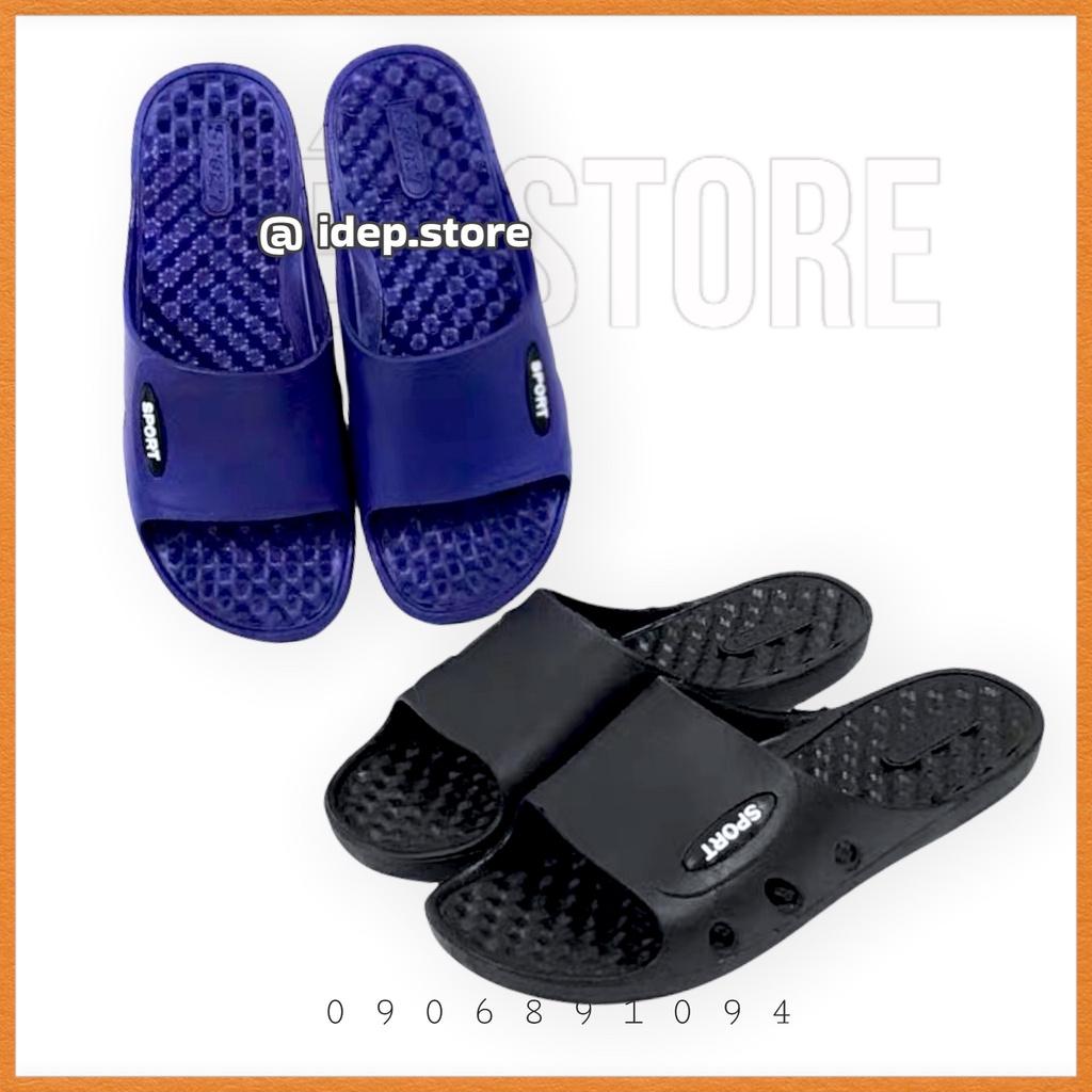 Dép nhựa quai ngang hạt massage SPORT nam nữ đi trong nhà tắm iDÉP- DL197