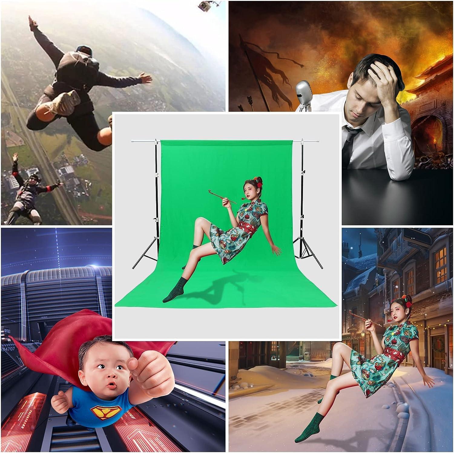 Nền xanh, Phông nền 3×1m, Phông nền Studio chụp ảnh, Phông nền chụp ảnh màn hình xanh di động có thể gập lại bằng polyester, để chụp ảnh, truyền hình, quay video