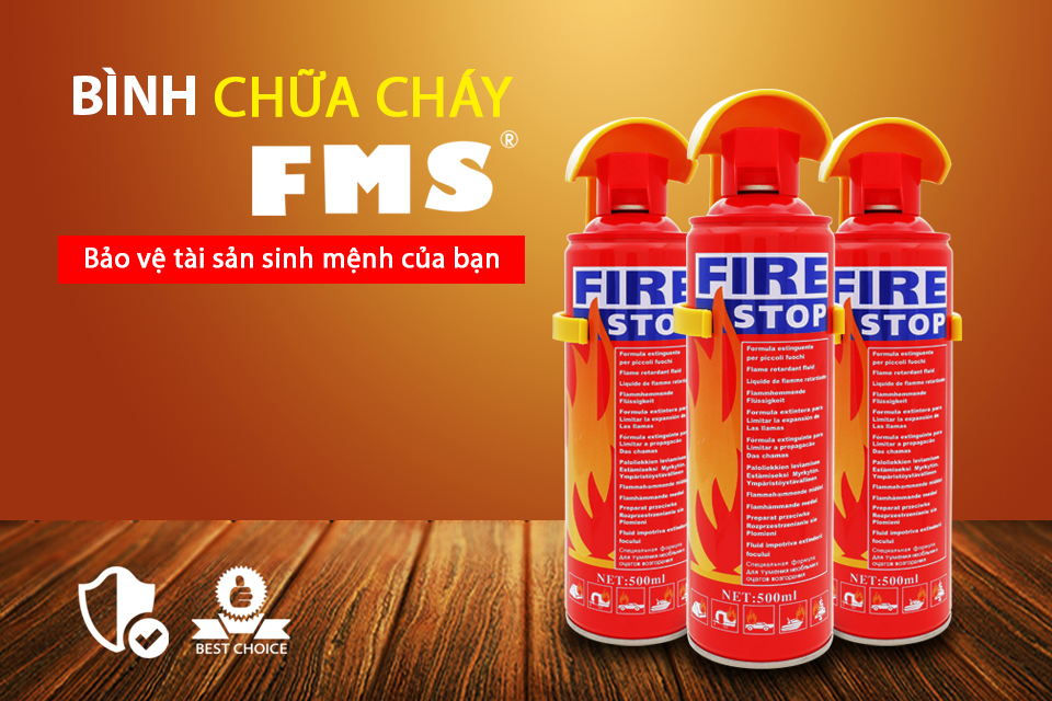 Bình chữa cháy Mini cho ô tô FMS-123  500ml