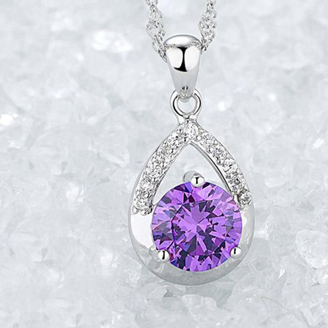 Dây chuyền giọt nước nạm đá zircon BHDC136