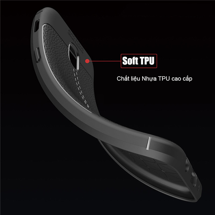 Ốp lưng điện thoại Samsung J7 Pro silicone vân da auto - Chính hãng