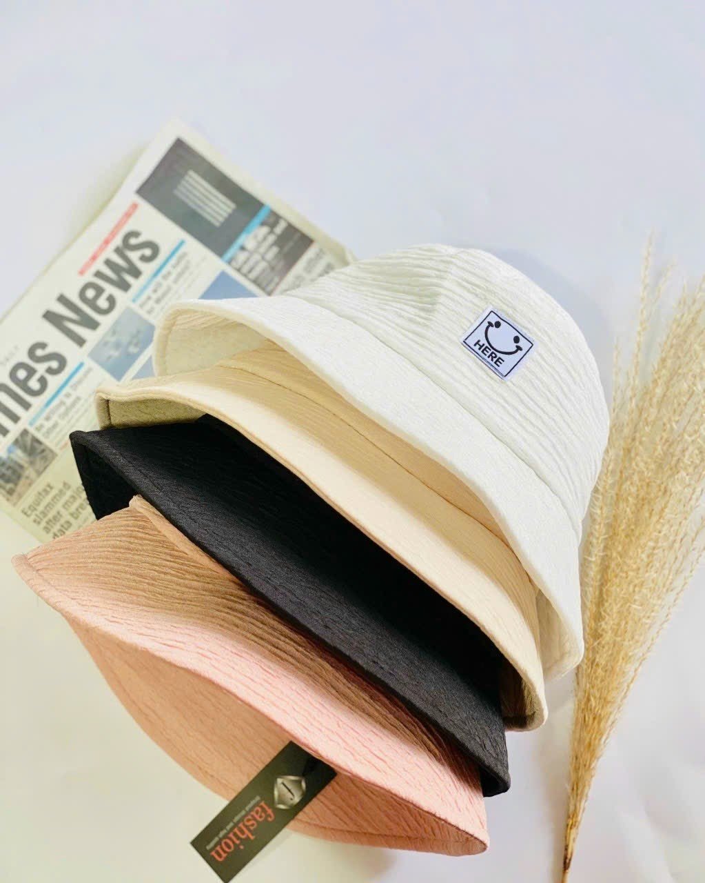 Mũ rộng vành, nón Bucket vành tròn mặt cười chuẩn thời trang cá tính (Ảnh thật)
