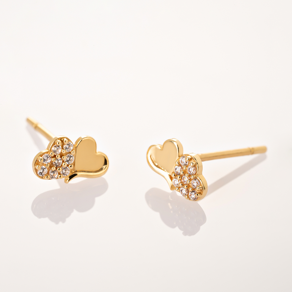 Bông Tai Nữ Vàng 14K BTAM50 Huy Thanh Jewelry