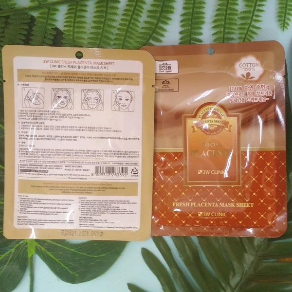 Mặt nạ tinh chất nhau thai cừu 3W CLINIC FRESH PLACENTA MASK SHEET 23g