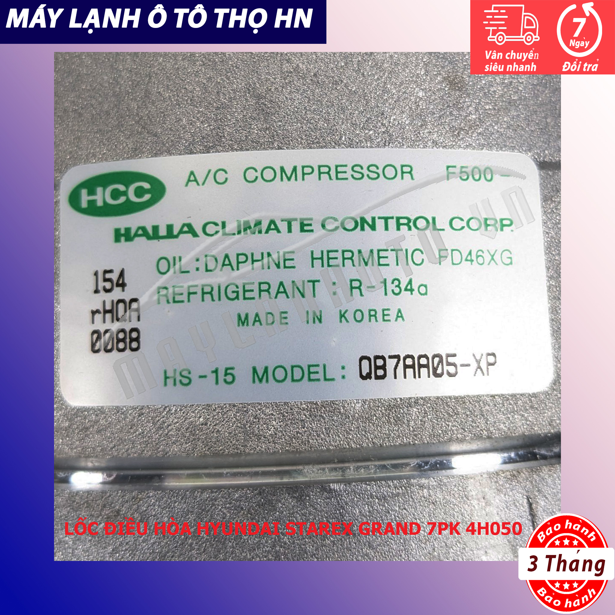 Lốc điều hòa Hyundai Starex Grand 2007 2008 2009 2010 2011 2012 2013 2014 2015 Hàn Quốc 07 08 09 10 11 12 13 14 15 97701-4H050