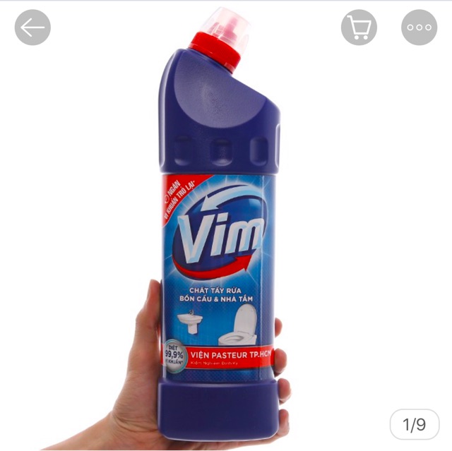 Nước tẩy bồn cầu Vim Diệt khuẩn chai 900ml