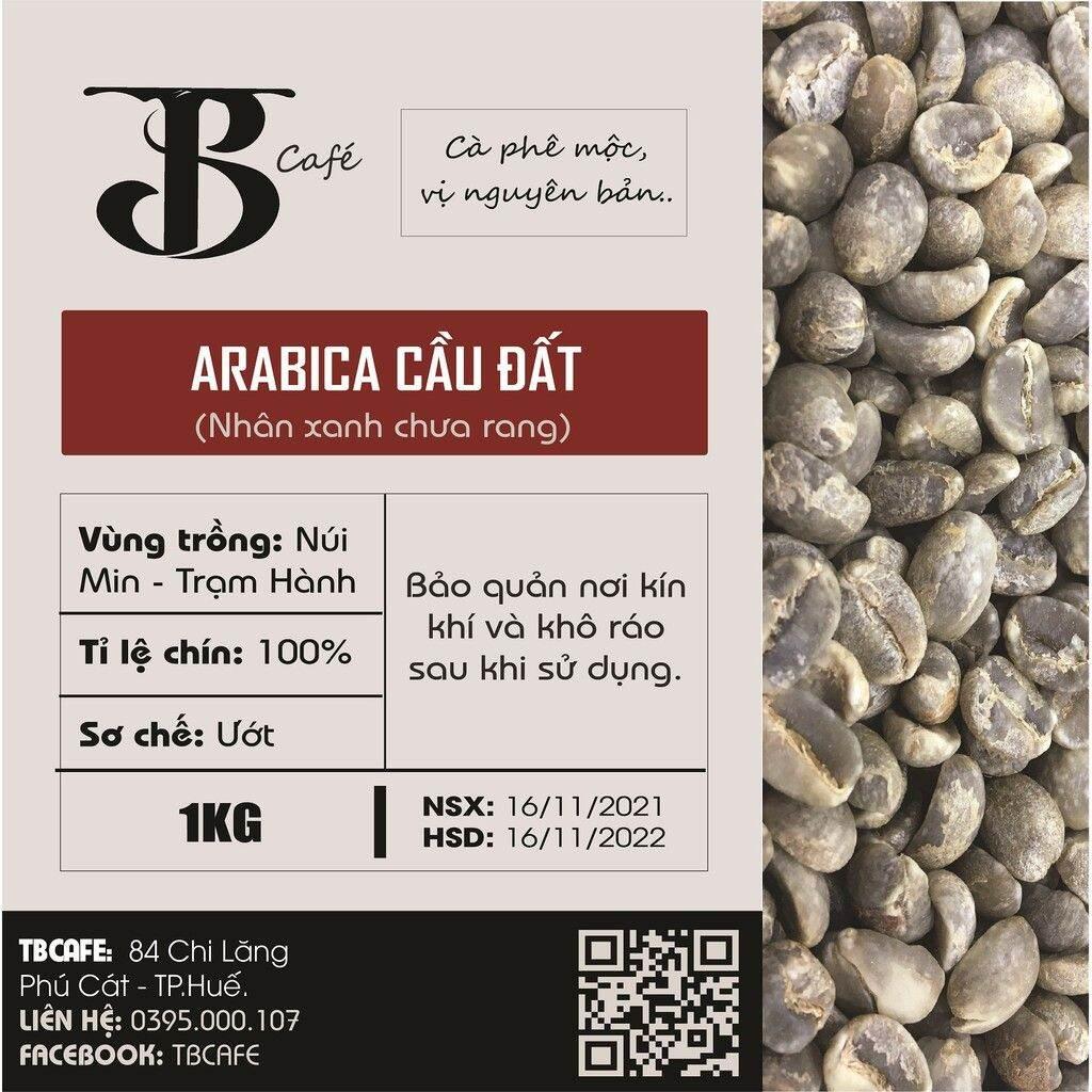 1kg Cà phê nhân xanh Arabica Cầu Đất (Nhặt tay, 100% trái chín)