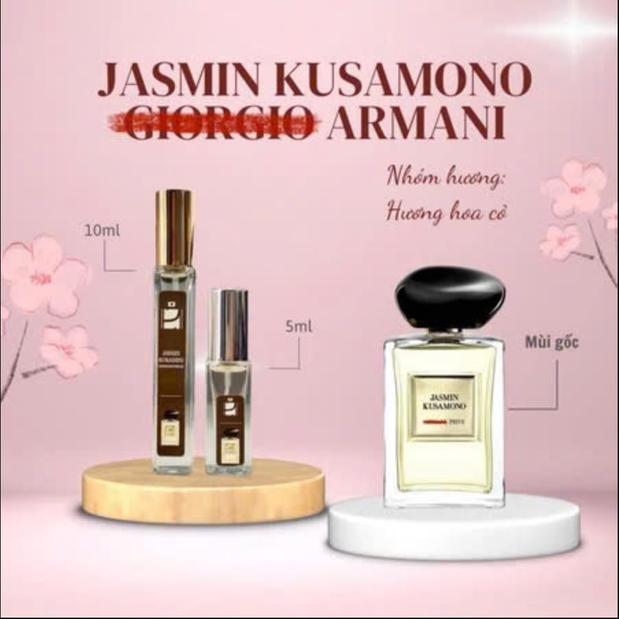 Tinh dầu nước hoa dạng xịt 5ml - 10ml Jasmin Kusamono Gior.gio Armani (mùi nữ)