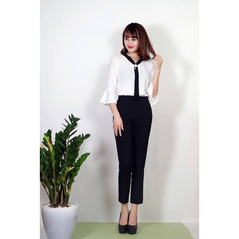 HOT Áo sơ mi thắt nơ cổ thời trang SM10