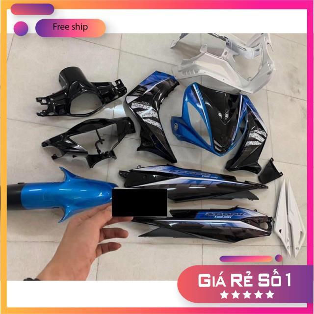 Tem rời dành cho xe Exciter 2010 spark xanh đen chất liệu CANDY cao cấp