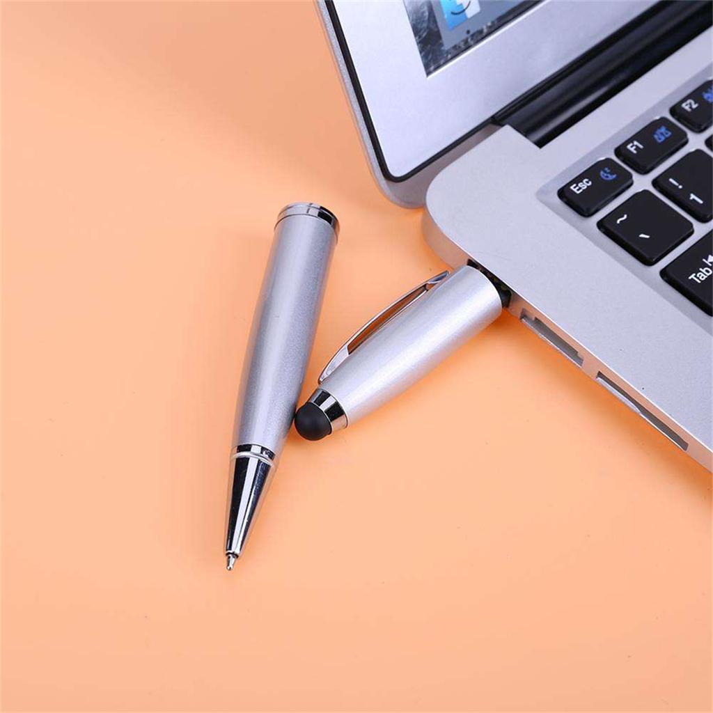 2 Pieces USB 3-in-1 Multi-functional Pen U-Disk Memory Pen 16G+8G