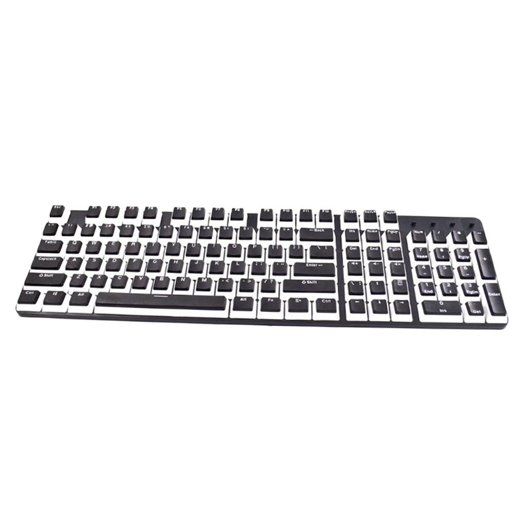 Pudding Keycaps Set 104Keys Doubleshot for Office Home Gaming Typing