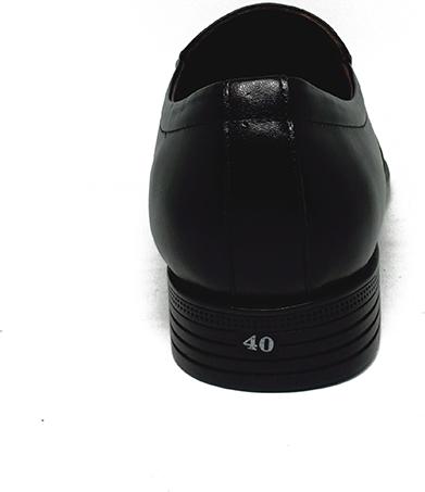 Giày nam Huy Hoàng da bò vân đà điểu màu đen HT7795