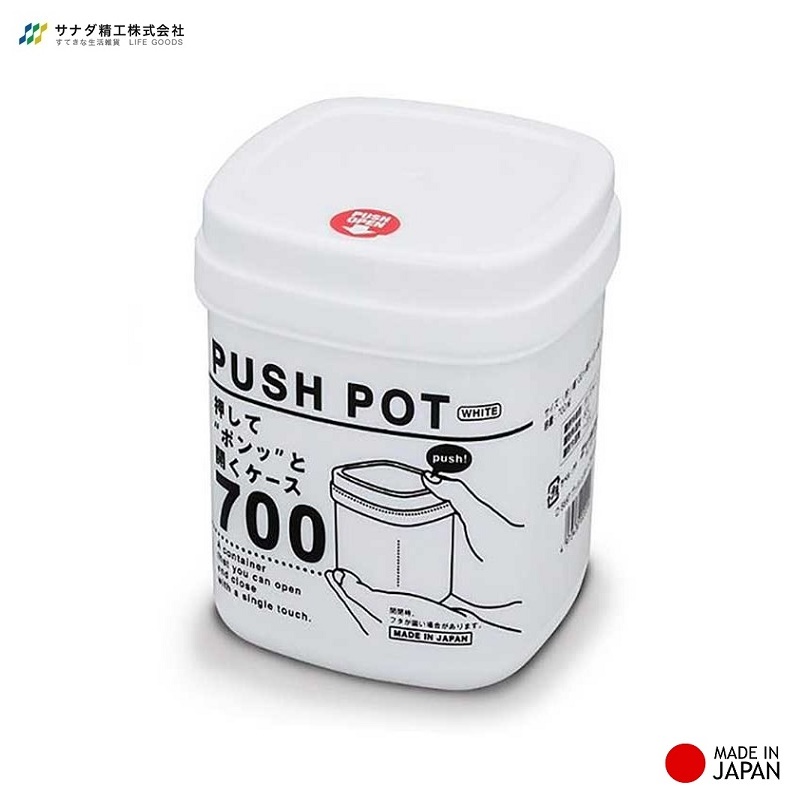 Bộ 3 hộp đựng thực phẩm Push Pot 900ml/ 700ml/ 500ml - nội địa Nhật Bản