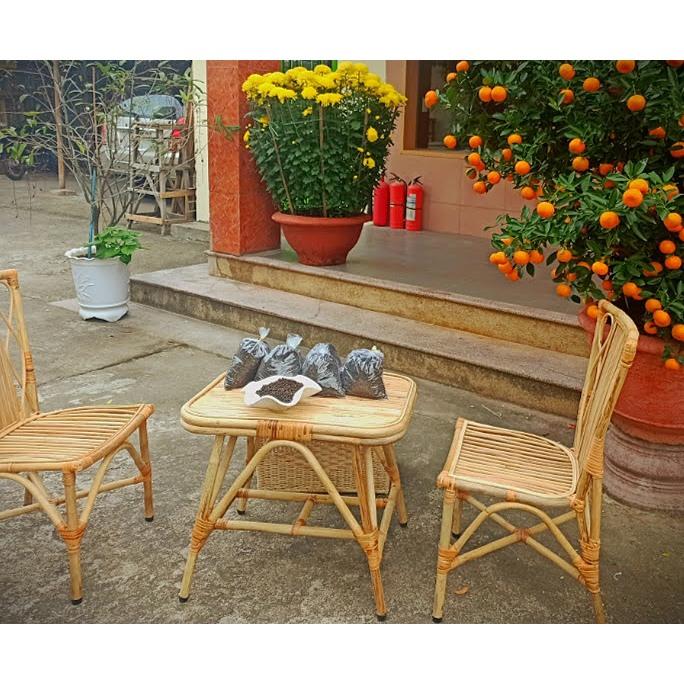 Bàn Bằng mây Hình chữ nhật, Bàn cà phê, kệ cho đầu giường, Bàn cho ban công