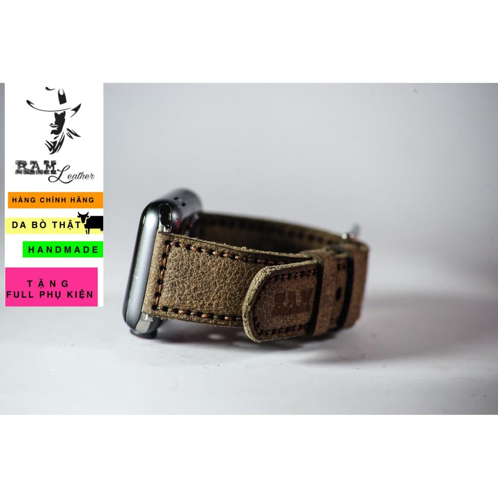 Dây đồng hồ RAM Leather da sáp ngựa vân hạt handmade – RAM classic 1959 -