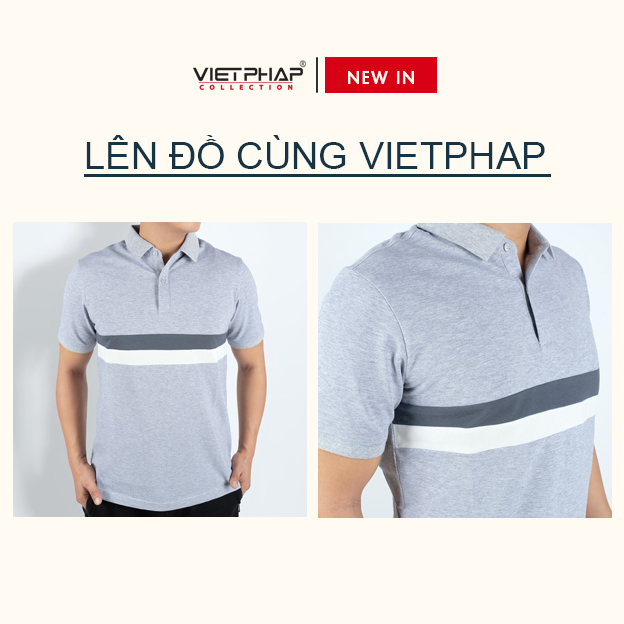 Áo Thun Polo Nam Cao Cấp VIỆT PHÁP / Form Basic - Chất liệu cotton co dãn thấm hút mồ hồi tốt 3207