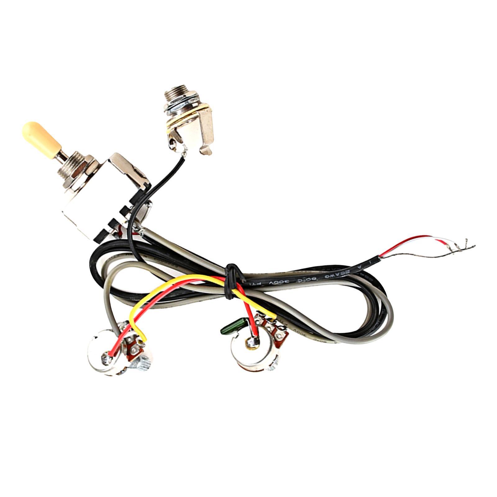 Electric Guitar Wiring Harness Sturdy Lightweight 3 Way Toggle Switch Stable Durable for Guitar Bass Supplies