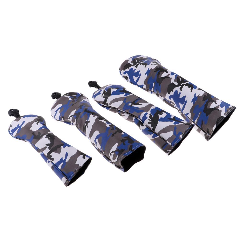 2xWaterproof Driver Woods Head Cover Protector PU Leather Club Cover W/ No.Tag